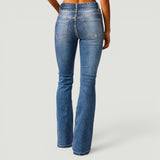 Pantalón Mujer Cintura Alta Bootcut Vintage