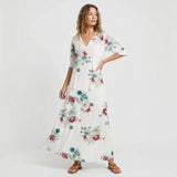 Vestido Largo Boho Chic Estampado Ikat