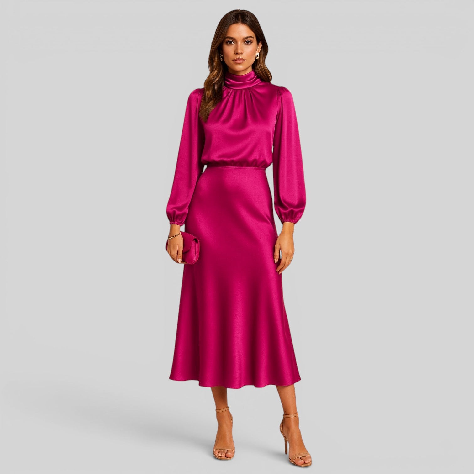 Vestido Midi Cintura Alta
