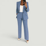 Conjunto Blazer Pantalón Straight Mujer Sastre