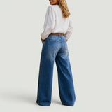 Pantalón Mujer Cintura Alta Pierna Ancha
