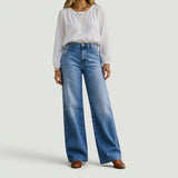 Pantalón Mujer Cintura Alta Pierna Ancha