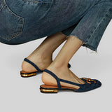 Sandalias Ortopédicas Tacón Bajo Slingback