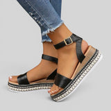 Sandalias Plataforma Correa Tobillo