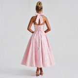 Vestido Midi Escote V Plisado