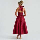 Vestido Midi Escote V Plisado