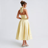 Vestido Midi Escote V Plisado