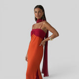 Vestido de Fiesta Escote Xale