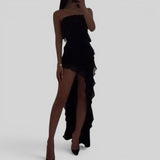 Vestido de Fiesta Sin Tirantes