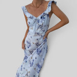 Vestido Corto Floral Sin Espalda