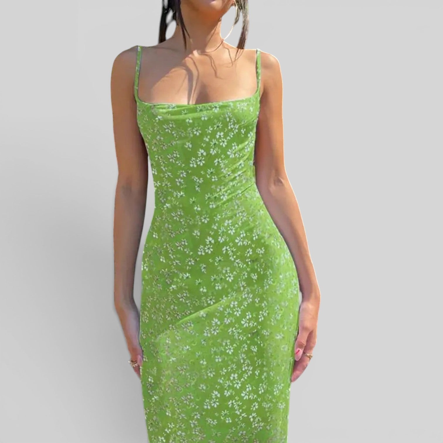 Vestido Largo Bodycon Escote V