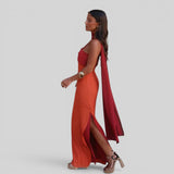 Vestido de Fiesta Escote Xale