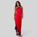 Vestido de Fiesta Escote Xale