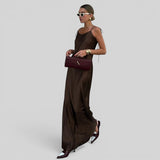 Vestido Largo Satén Sin Espalda