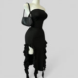 Vestido de Fiesta Sin Tirantes