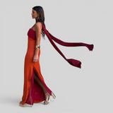 Vestido de Fiesta Escote Xale