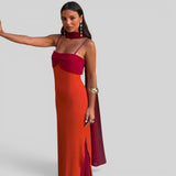 Vestido de Fiesta Escote Xale