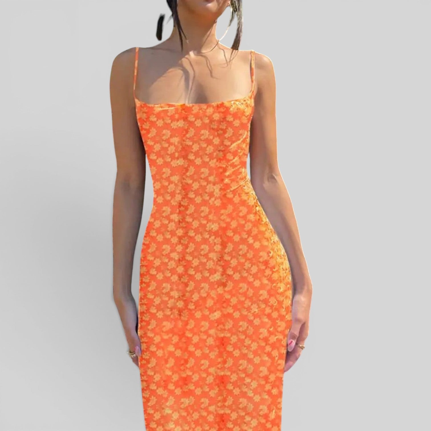 Vestido Largo Bodycon Escote V