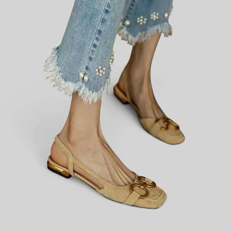 Sandalias Ortopédicas Tacón Bajo Slingback