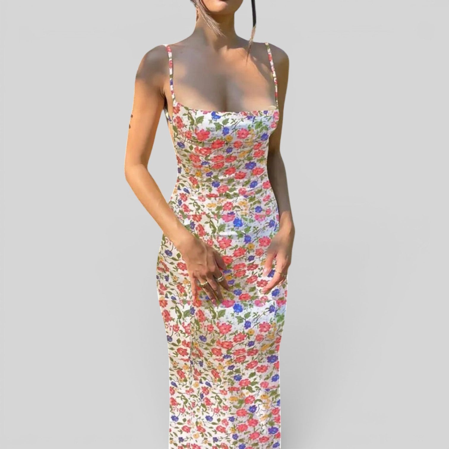 Vestido Largo Bodycon Escote V