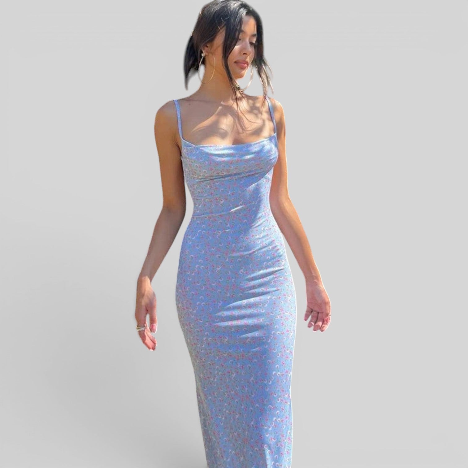 Vestido Largo Bodycon Escote V