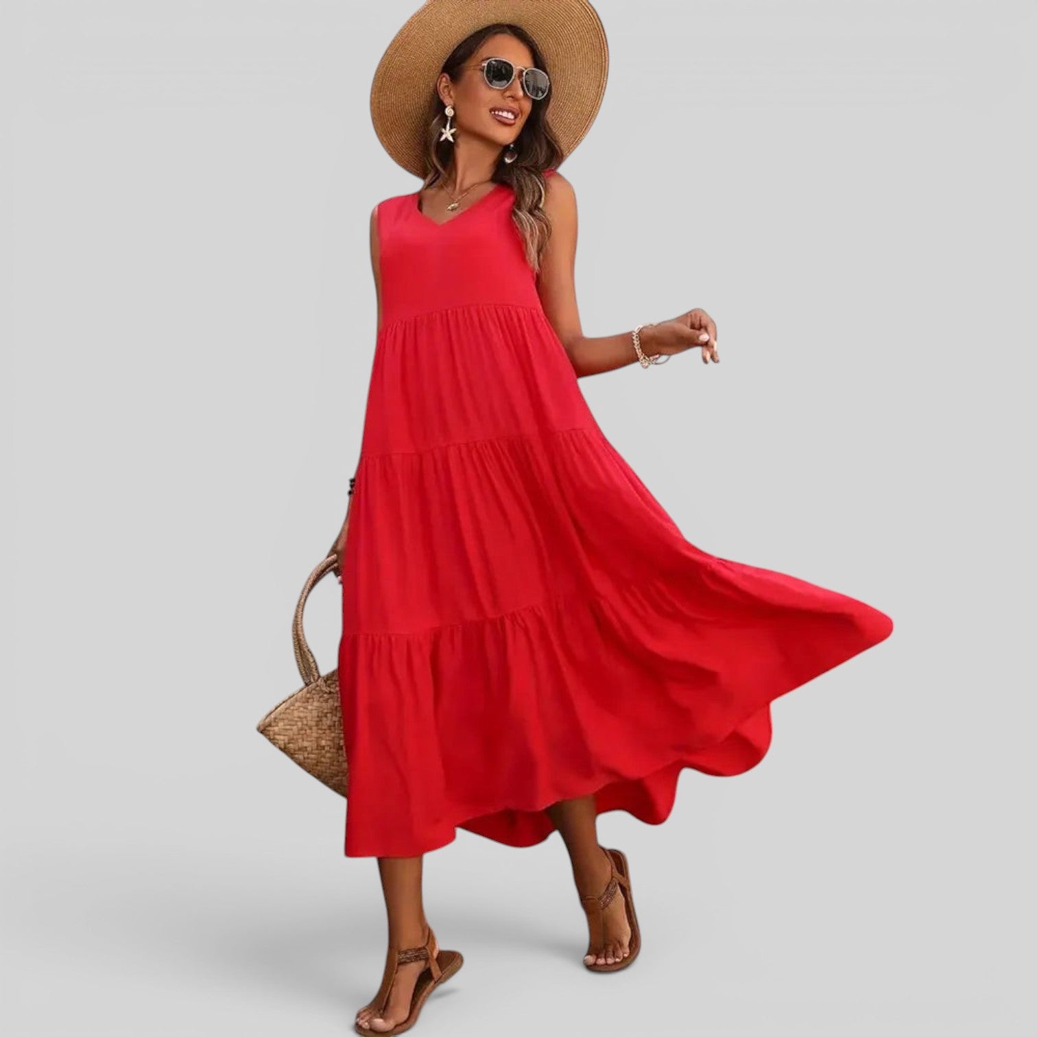 Vestido Midi Casual Elegante