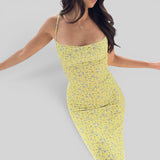 Vestido Largo Bodycon Escote V