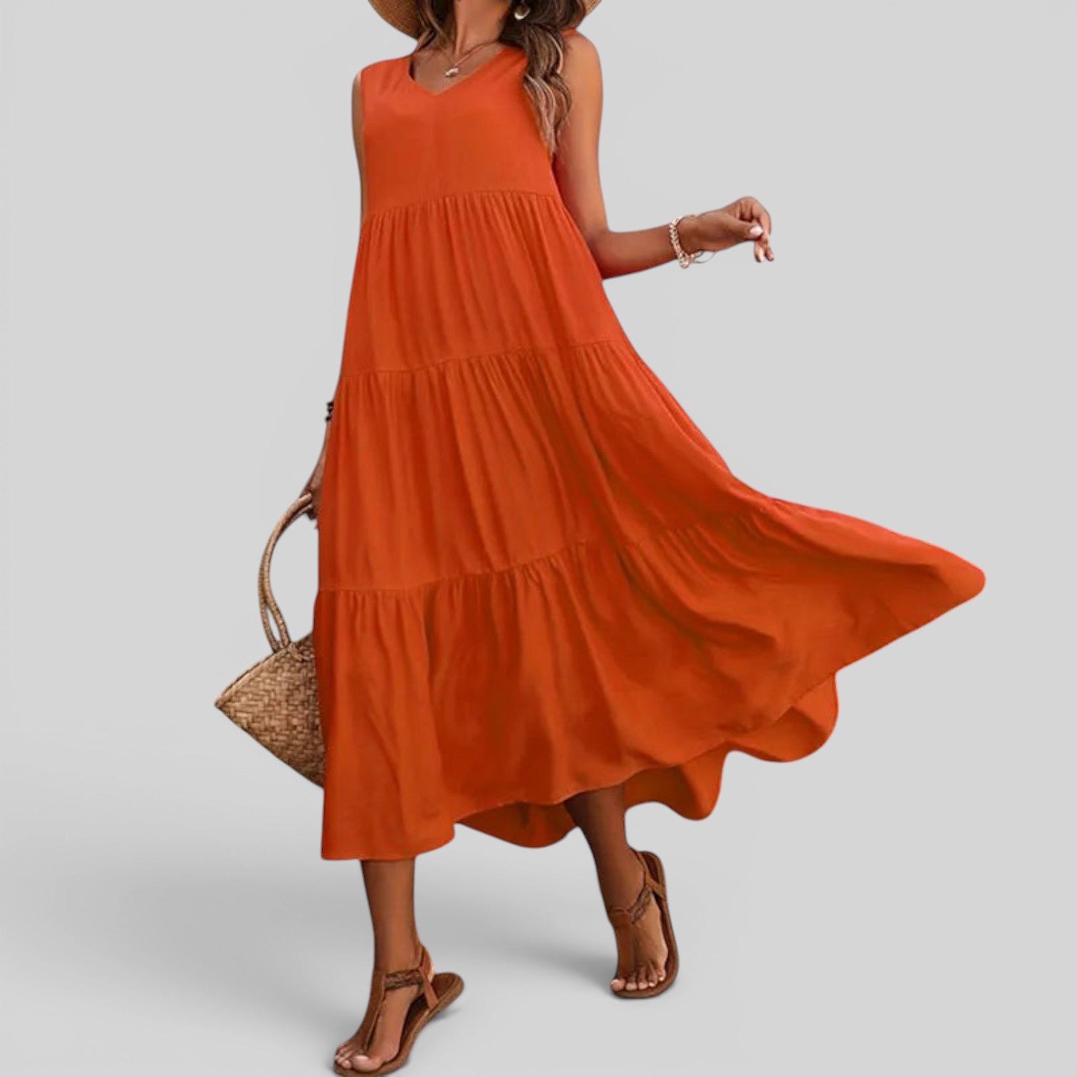 Vestido Midi Casual Elegante