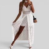 Vestido Midi Encaje Escote V