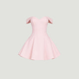 Vestido Corto Hombros Descubiertos Ajustado