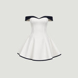 Vestido Corto Hombros Descubiertos Ajustado