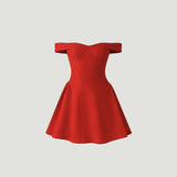 Vestido Corto Hombros Descubiertos Ajustado