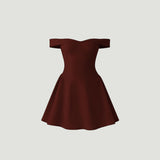 Vestido Corto Hombros Descubiertos Ajustado
