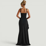 Vestido Largo Ajustado Abertura Lateral