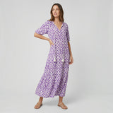 Vestido Largo Boho Chic Estampado Ikat