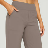 Pantalón Mujer Yoga Cintura Alta Wide Leg Scuba