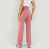 Pantalón Mujer Casual Elástico Cintura Alta Wide Leg