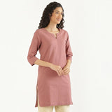 Vestido Corto Escote V Manga Tres Cuartos