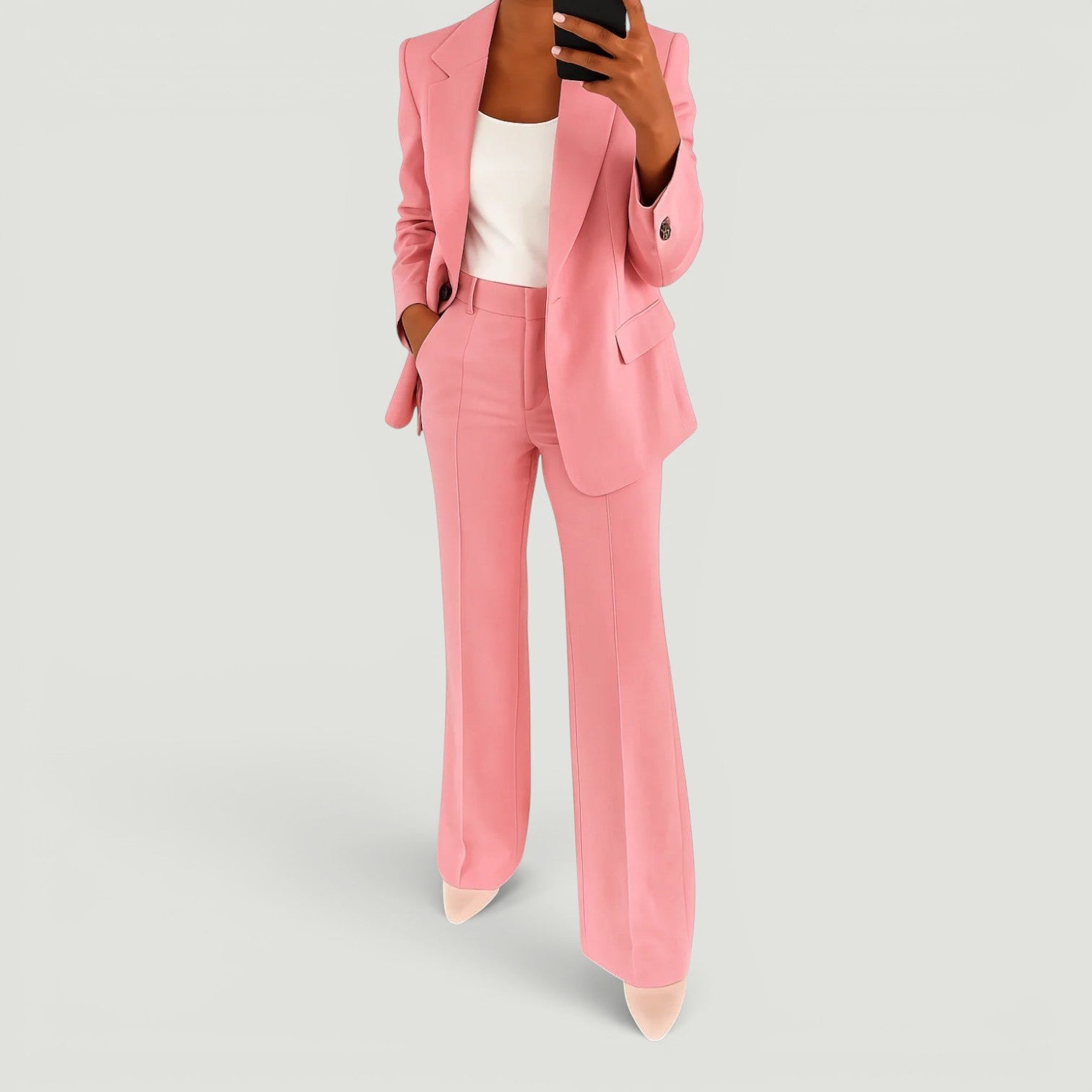 Conjunto Blazer Pantalón Straight Mujer Sastre