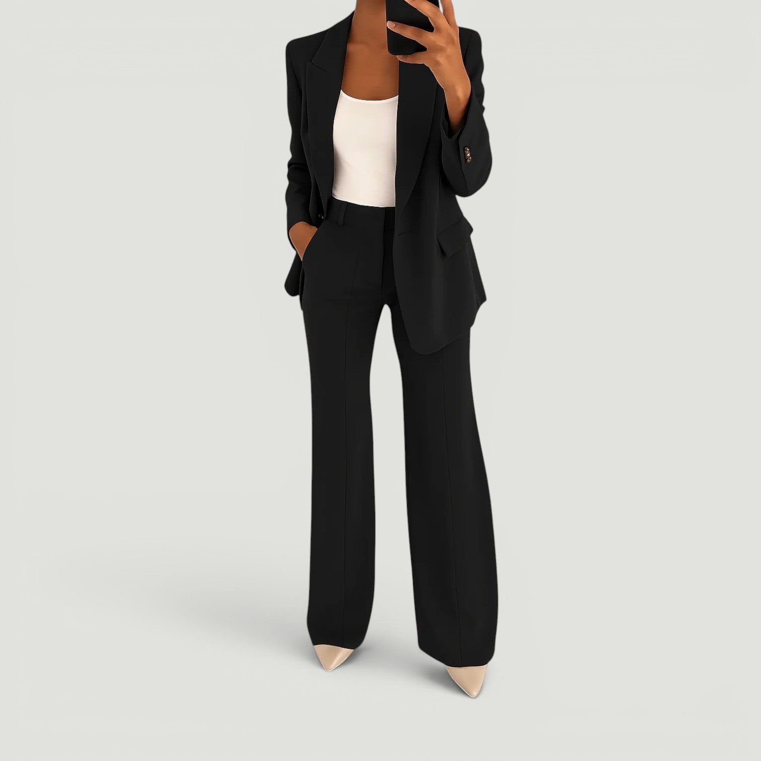 Conjunto Blazer Pantalón Straight Mujer Sastre