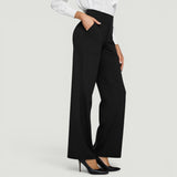 Pantalón Mujer Yoga Cintura Alta Wide Leg Scuba
