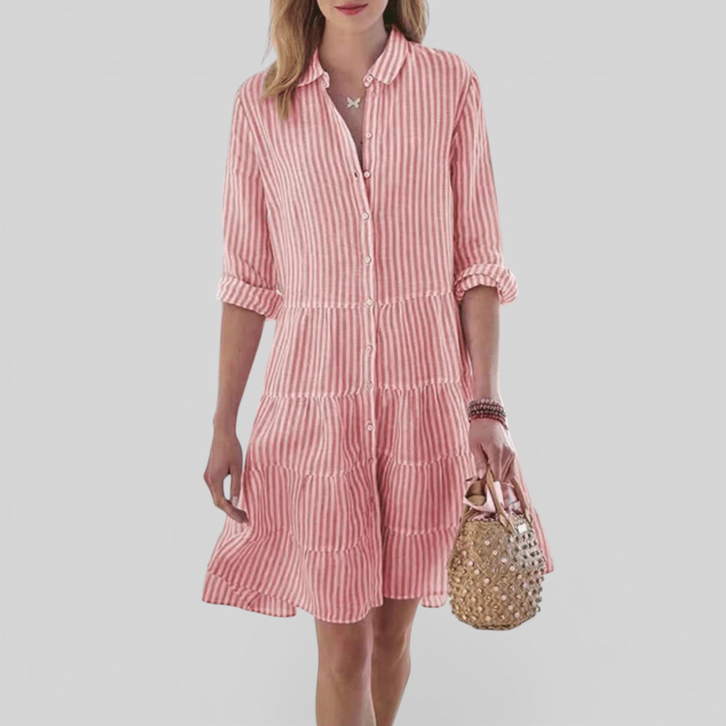 Vestido Midi Rayas Verticales