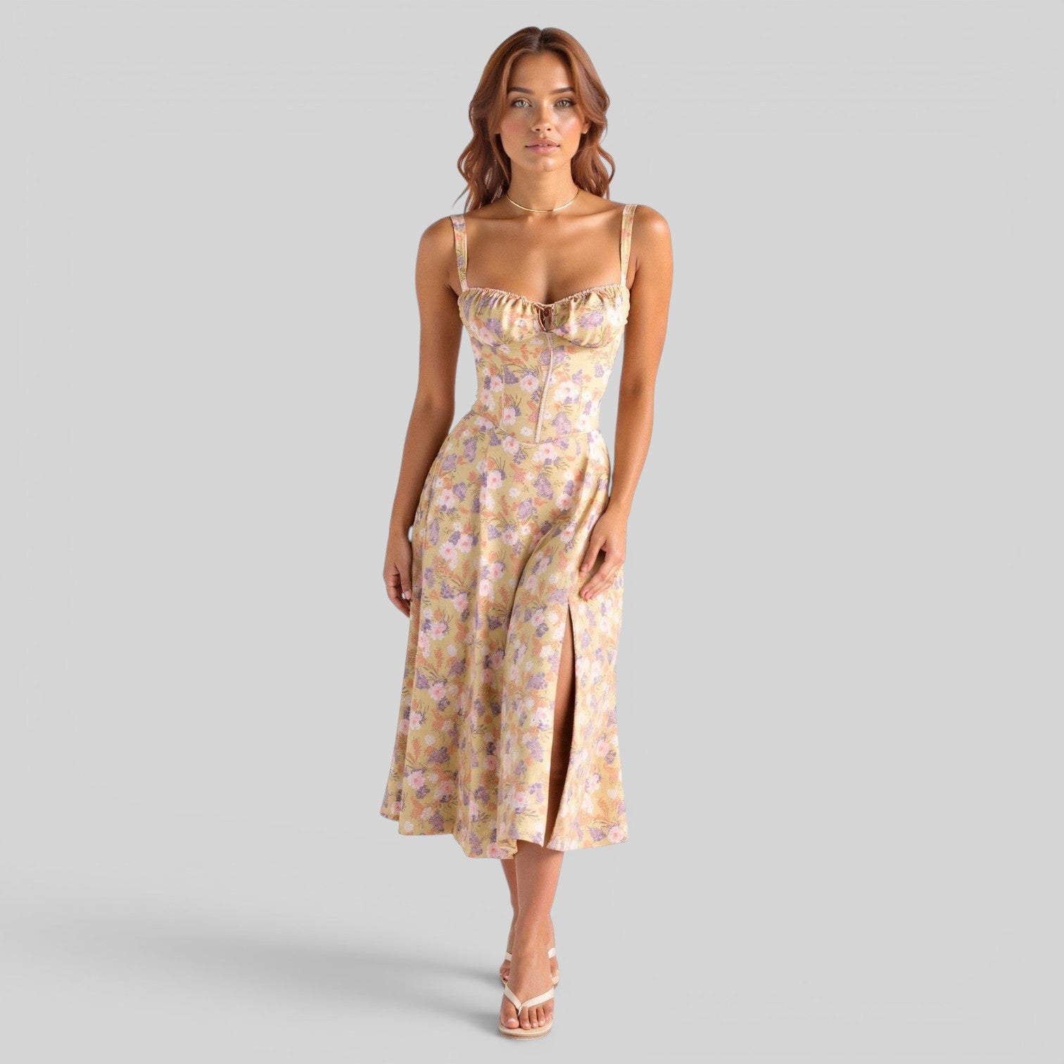 Vestido Midi Corsé Ajustado