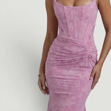 Vestido Midi Corsé Sirena Boda Invitada