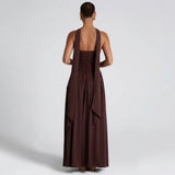 Vestido de Fiesta Bustier Choker Abertura