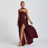 Vestido de Fiesta Bustier Choker Abertura