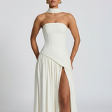 Vestido de Fiesta Bustier Choker Abertura