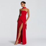 Vestido de Fiesta Bustier Choker Abertura