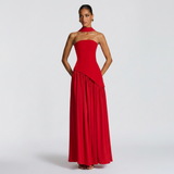 Vestido de Fiesta Bustier Choker Abertura