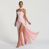 Vestido de Fiesta Bustier Choker Abertura